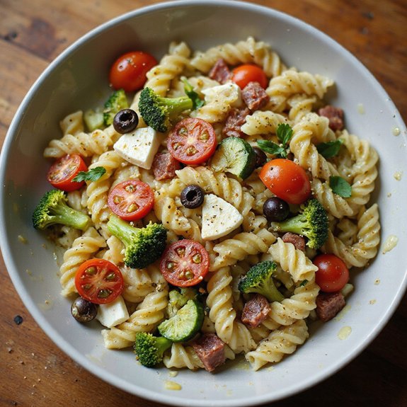 cold pasta salad prepared ahead