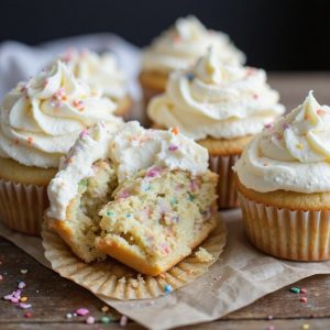 colorful vanilla cake mix