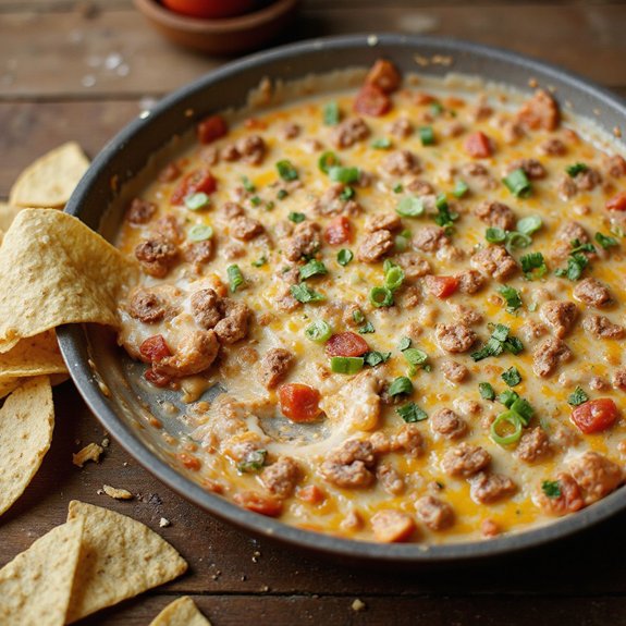cream cheese rotel sausage dip