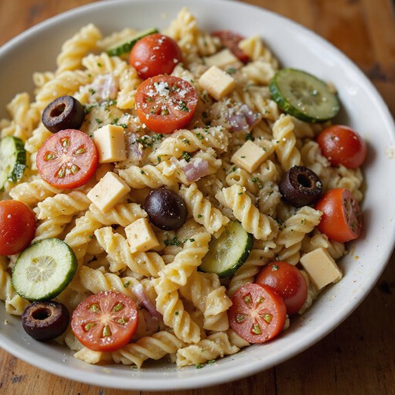 creamy italian style pasta salad