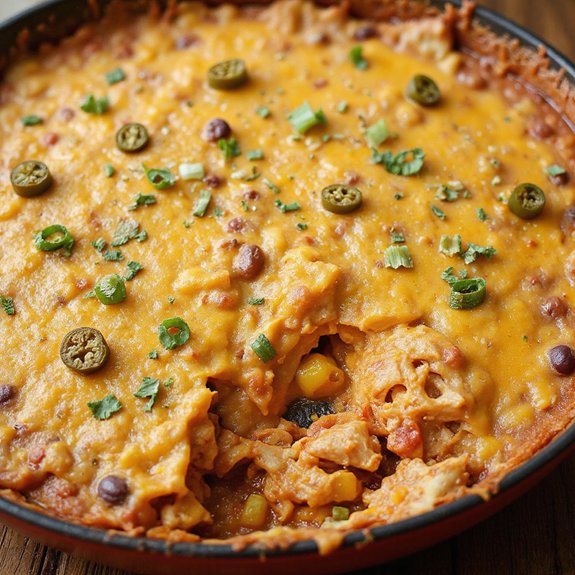 creamy shredded chicken enchilada dip