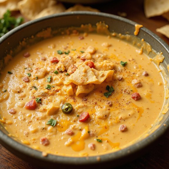 creamy spicy loaded queso