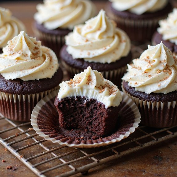 decadent chocolate velvet cupcakes
