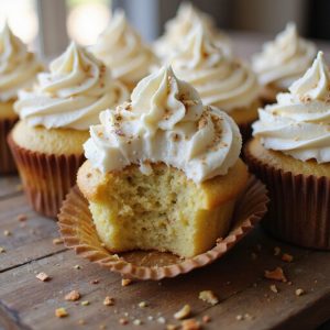 flower shaped vanilla cupcakes