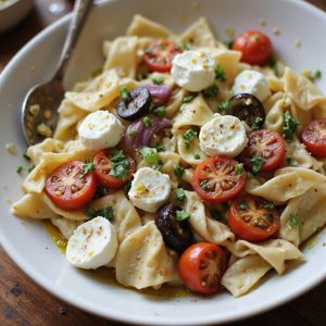 fresh basil pasta salad