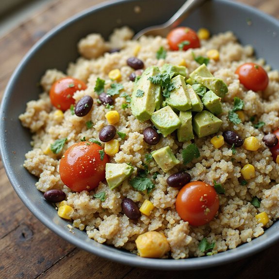 fresh cilantro lime quinoa salad
