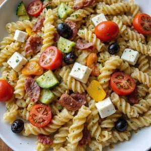 fresh homemade pasta salad