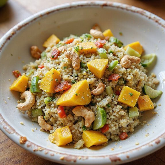 fresh mango quinoa salad