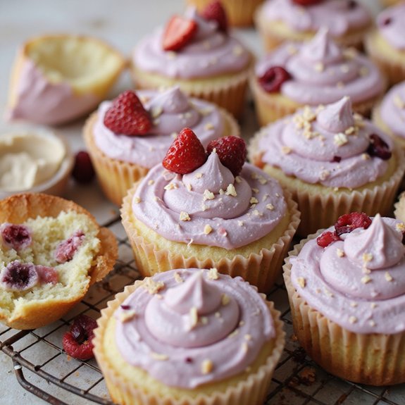 fresh mixed berry cupcakes