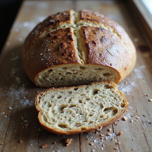 freshly milled sourdough loaf