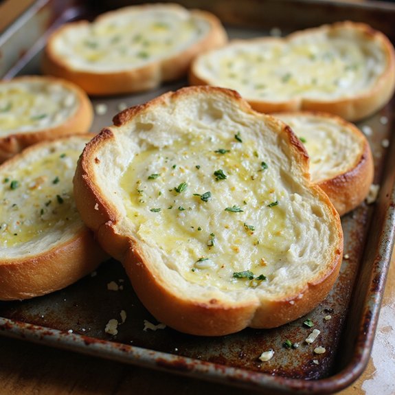 garlic bread made from sliced