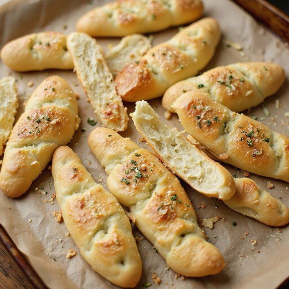 garlic flavored crispy buttery sticks