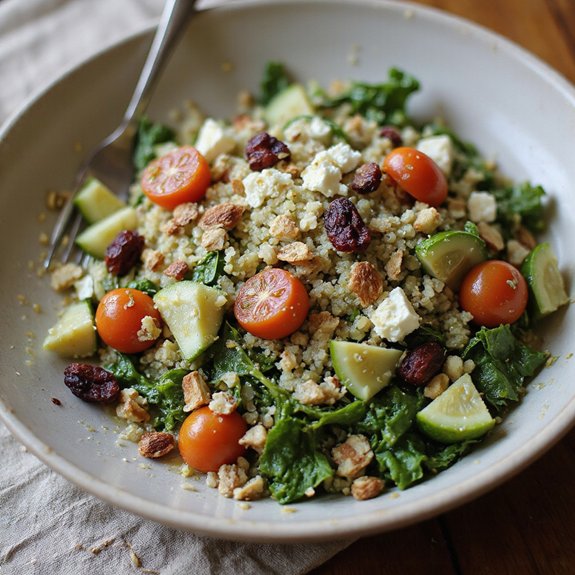 healthy quinoa kale salad