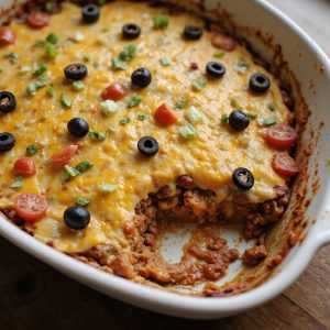 hot cheesy baked taco dip