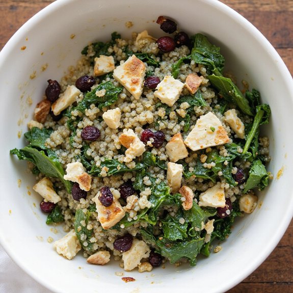 kale cranberry quinoa salad