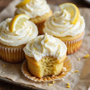 lemon cupcakes made from box