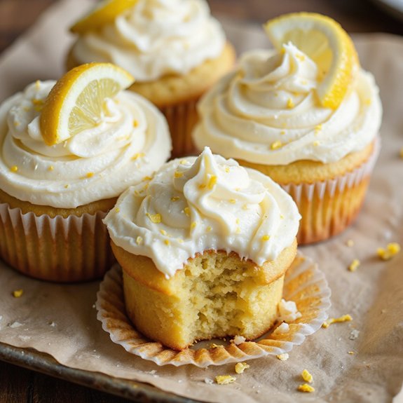 lemon cupcakes made from box