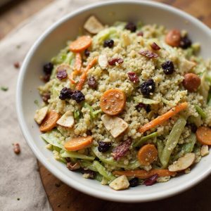 lightly toasted quinoa cabbage salad