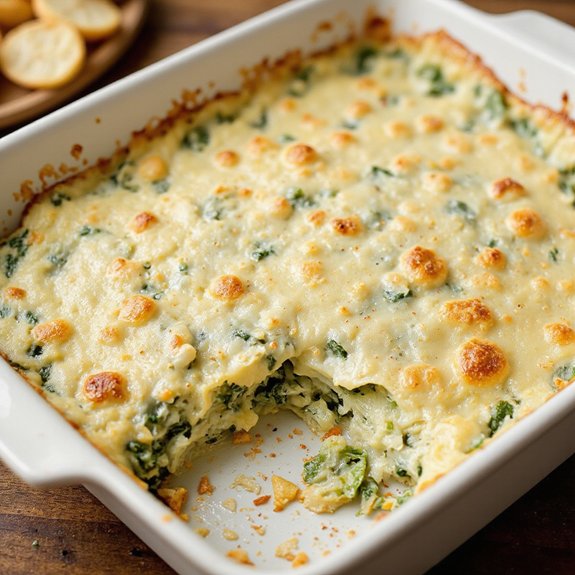 low carb creamy spinach artichoke dip