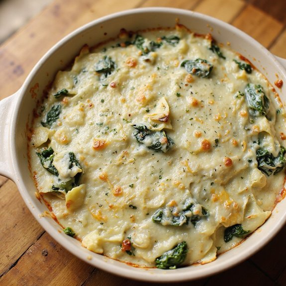 low carb spinach artichoke dip