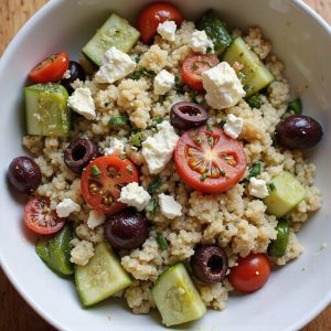 mediterranean quinoa salad with feta