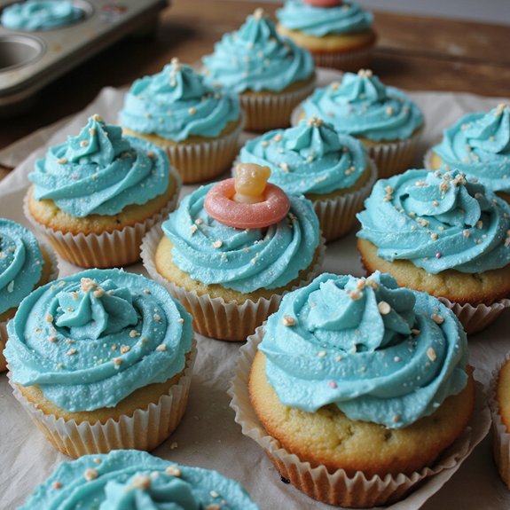 miniature blue fondant pools
