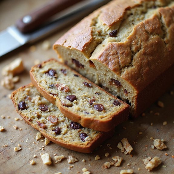 moist applesauce banana loaf