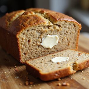 moist banana bread with creamcheese