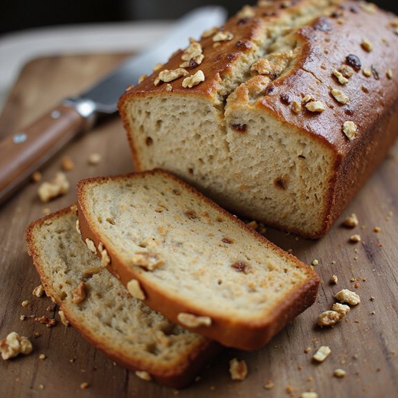 moist banana bread with walnuts