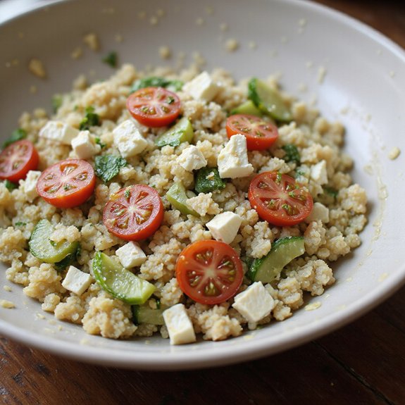 nutty quinoa with tahini