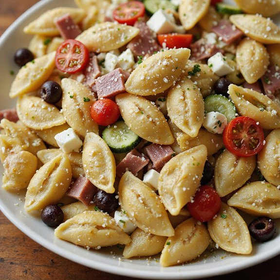 pasta salad with meat