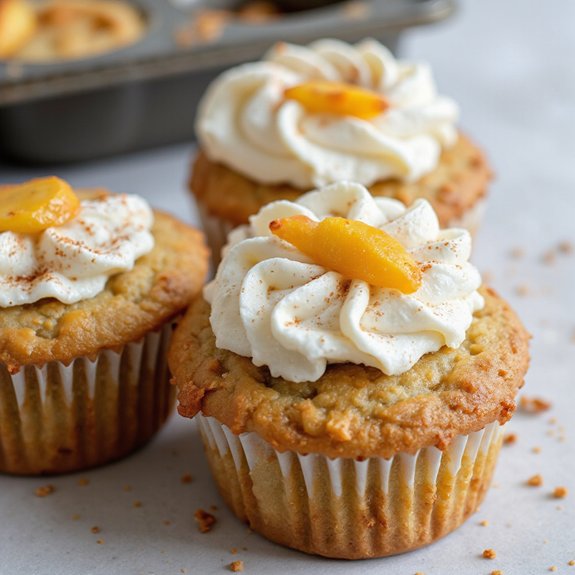 peach cobbler flavored cupcakes