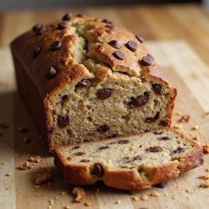 peanut butter chocolate banana loaf