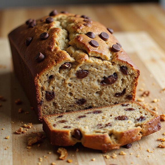 peanut butter chocolate banana loaf