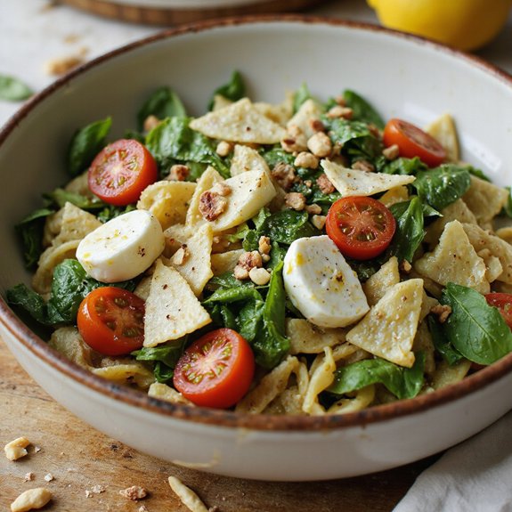 peppery arugula pasta salad
