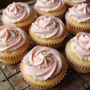 pink floral cupcake design