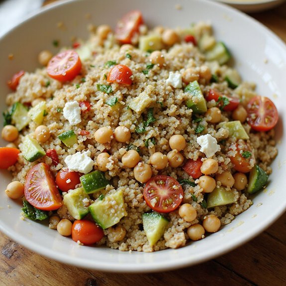 protein packed mediterranean grain salad