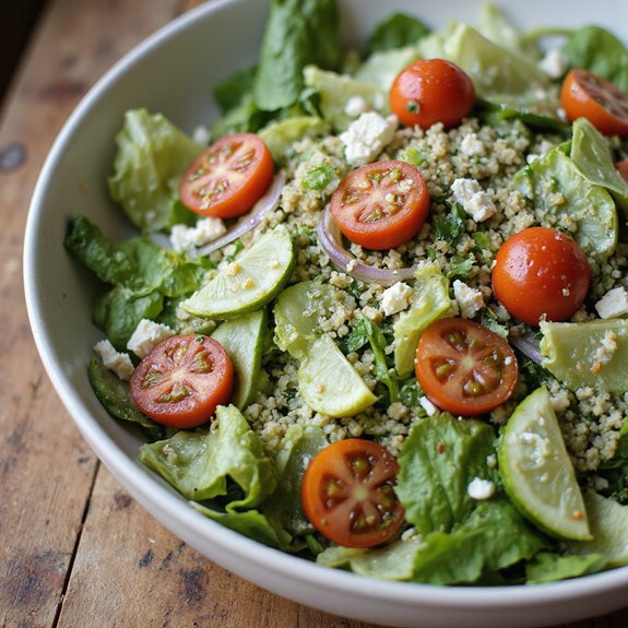 quinoa and lettuce salad