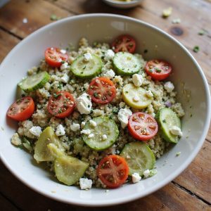 refreshing cucumber quinoa salad