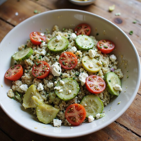 refreshing cucumber quinoa salad