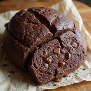 rich chocolate sourdough loaf
