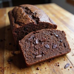 rich double chocolate banana loaf