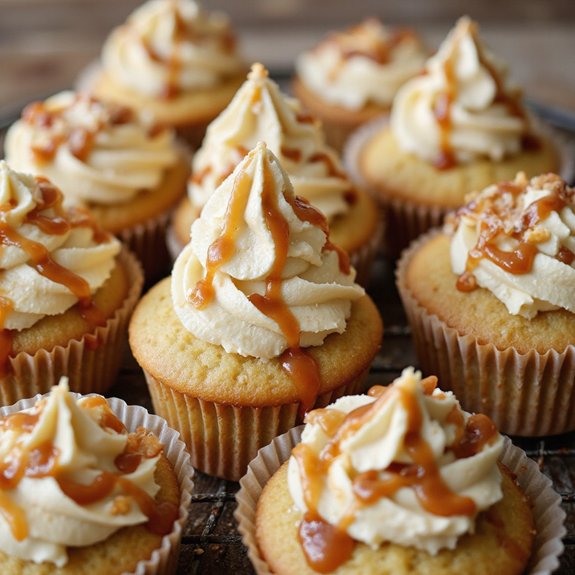rich salted caramel cupcakes