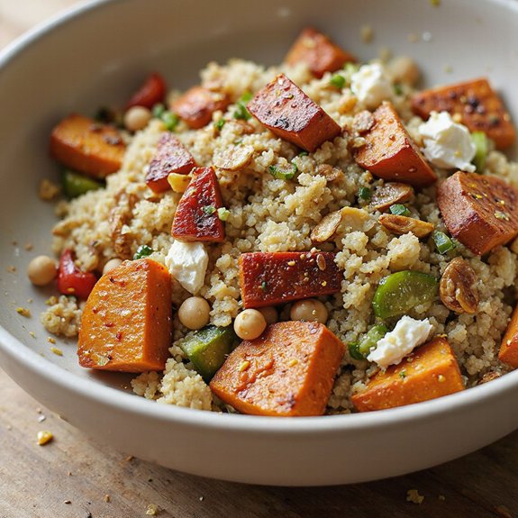 roasted sweet potato quinoa salad