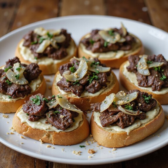 savory beef crostini appetizers