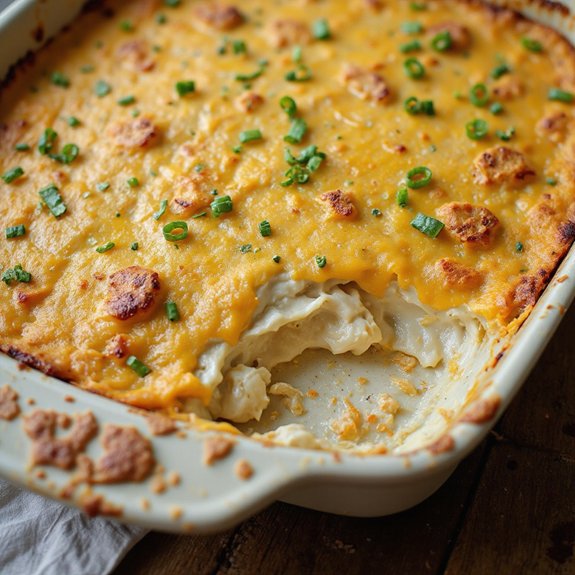 savory cheesy shredded chicken dip