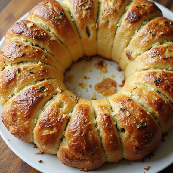 savory pull apart garlic bread
