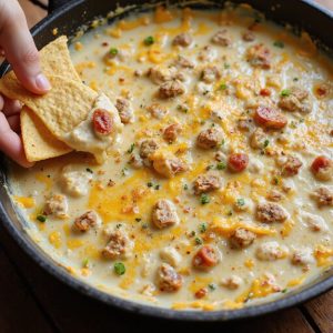 savory sausage chip dip