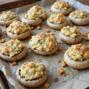 savory stuffed mushroom appetizer