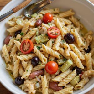 simple bean pasta salad